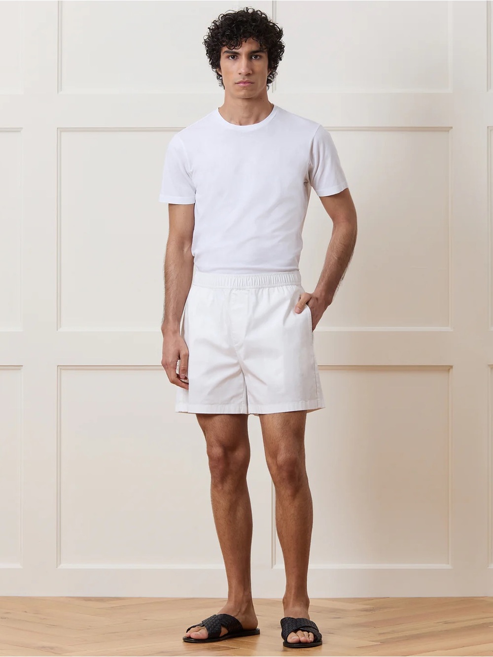 Todd Snyder Men's 5" Poplin Shorts in White